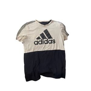 Adidas Black White T-Shirt Mens Large Tall